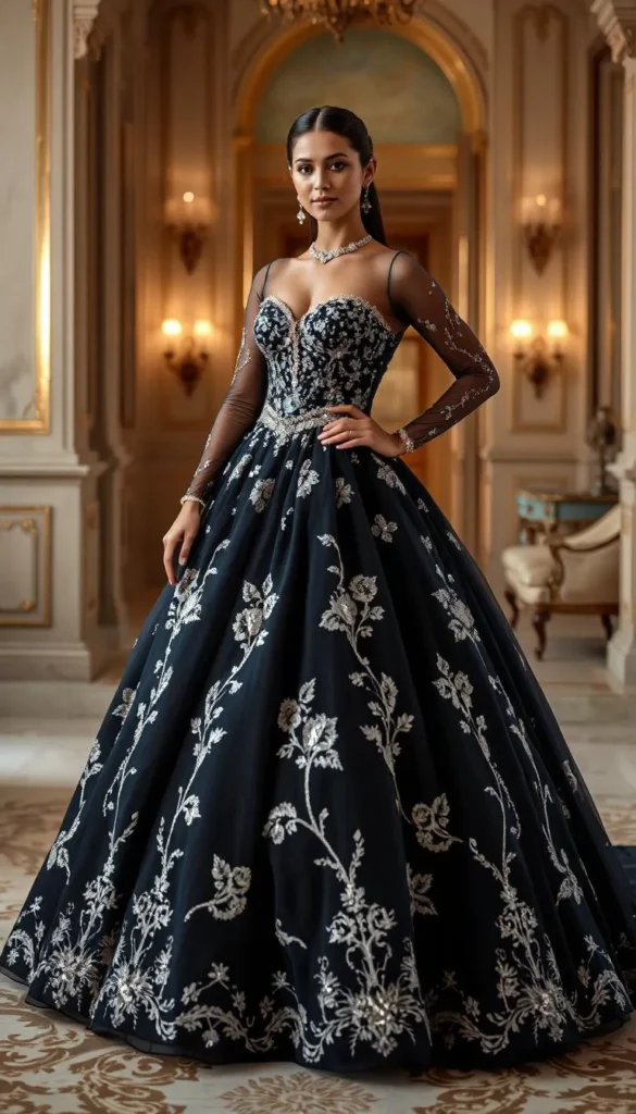 Midnight Black Ball Gown