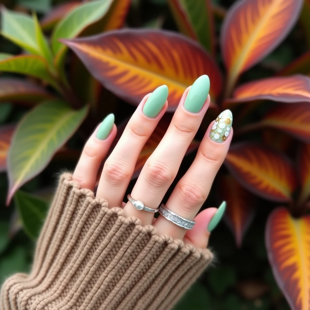 Geometric Lavender Nails