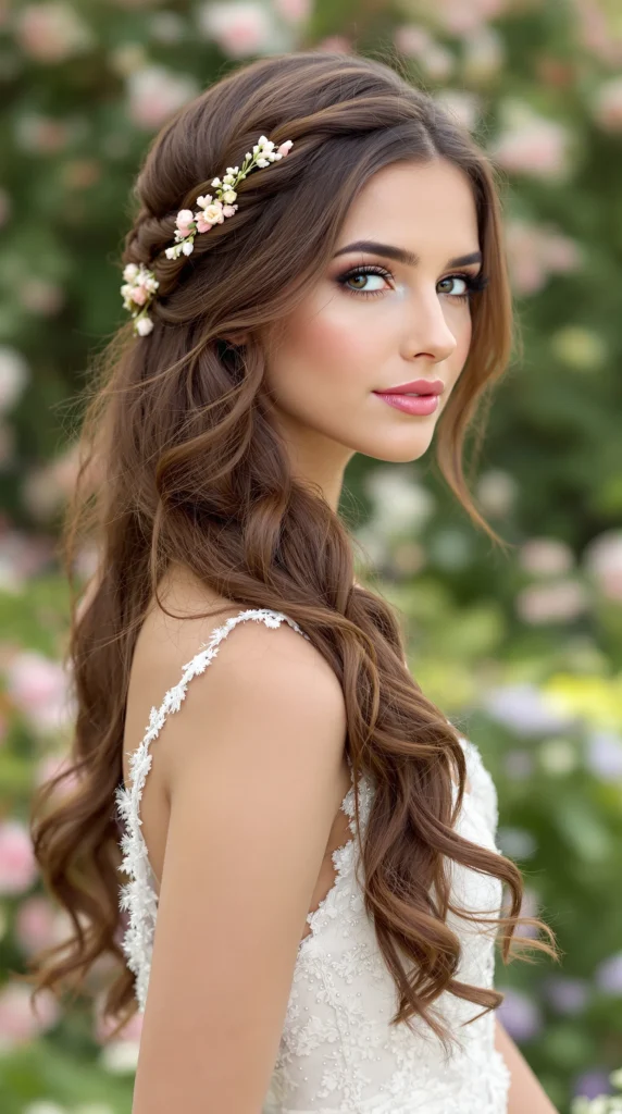Side-Swept Bridal Curls