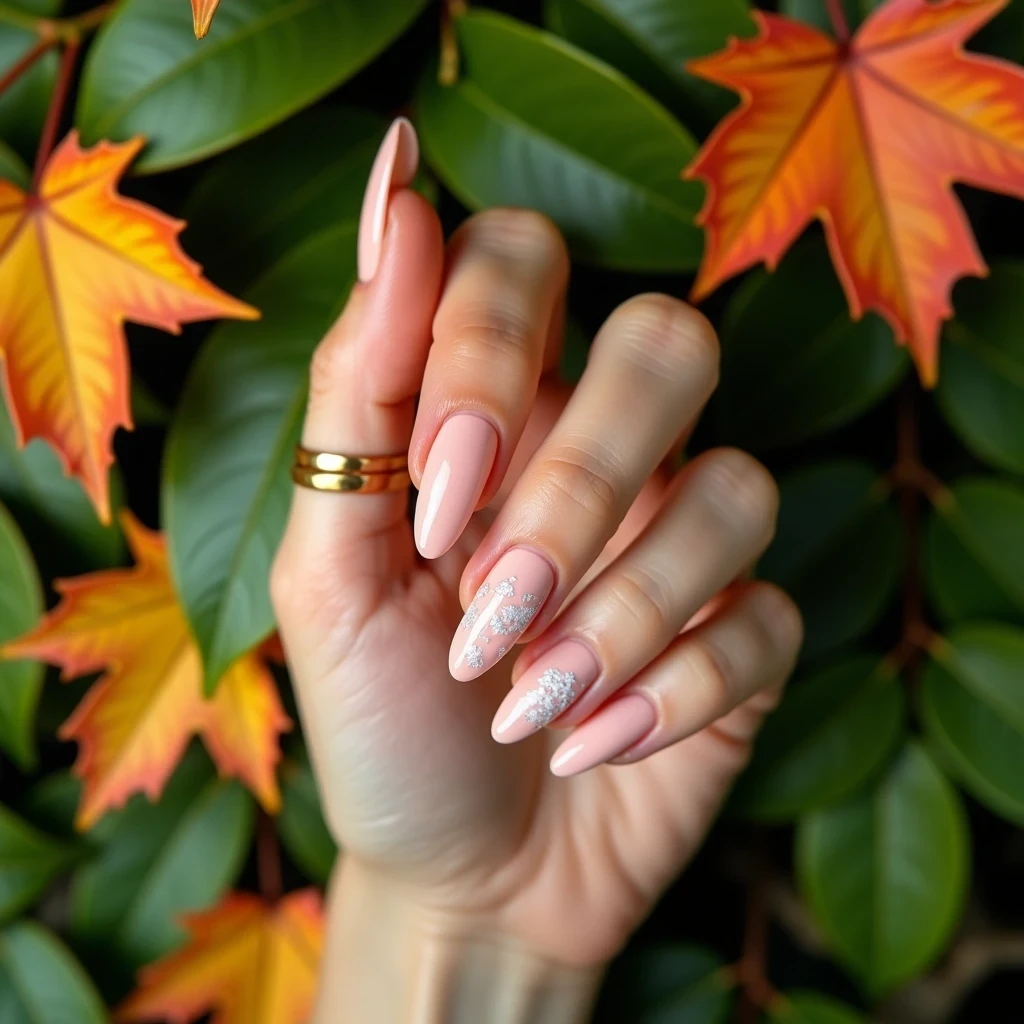 Lavender Floral Nail design
