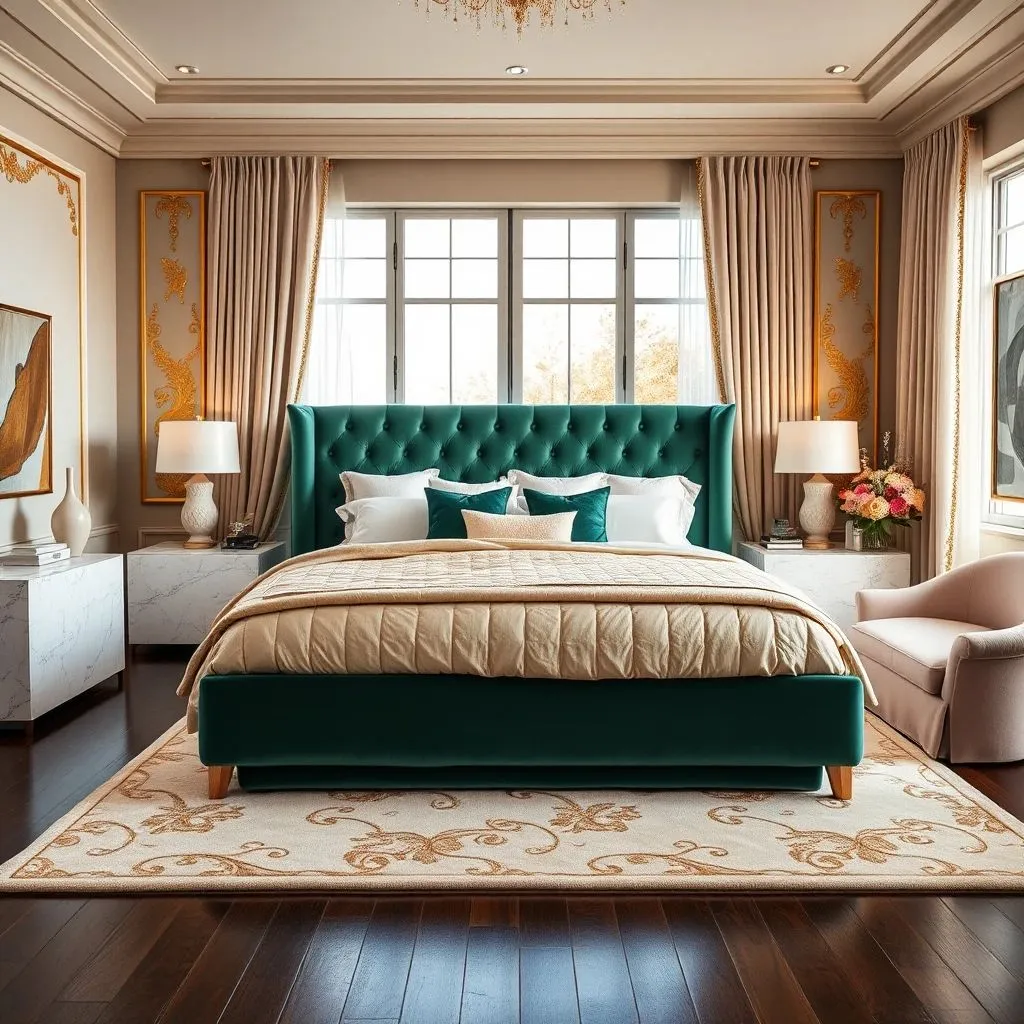 Green Accent Modern Bedroom