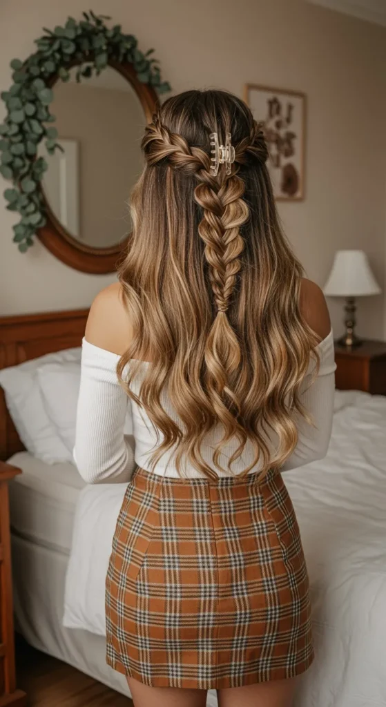 Low Braided Bun hairstyle