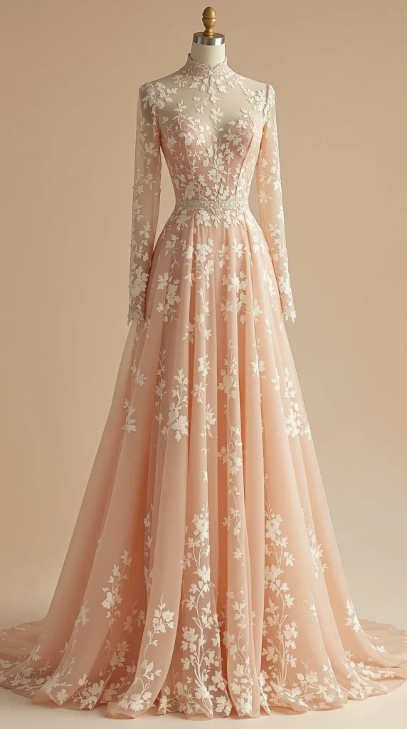 Champagne prom dress