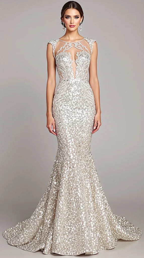 White Glamorous Lace Dress