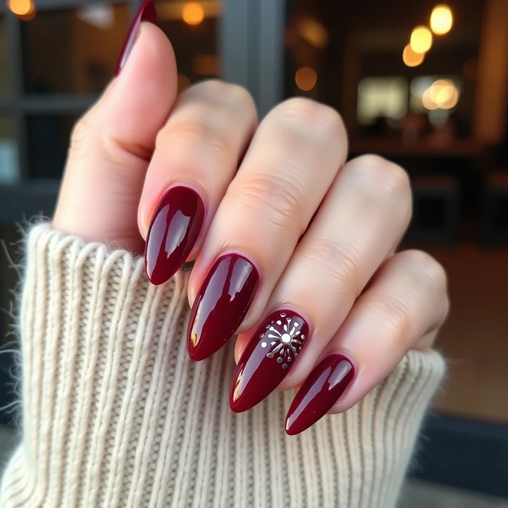 Bright Red Coffin Nails