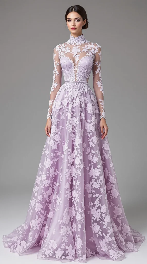 Lavender dress design