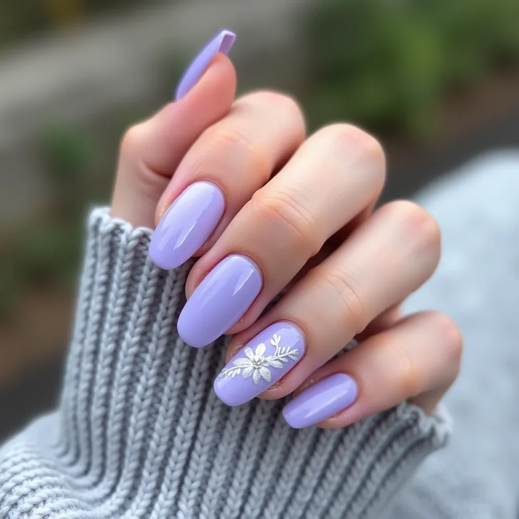  Lavender Pastel Nails