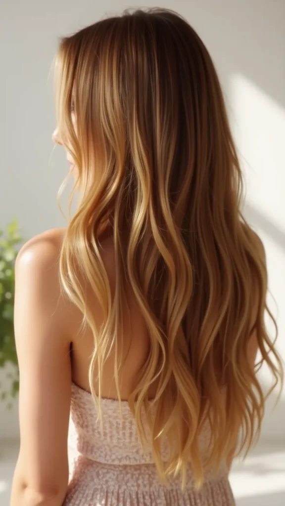 Straight Auburn Flow Hairstyle