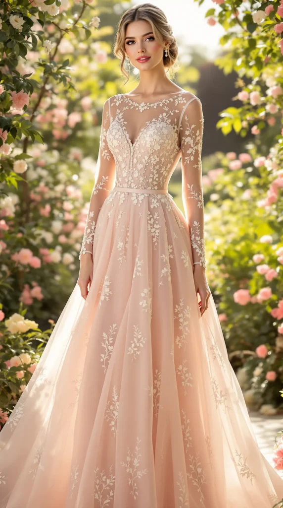 Peach Elegance Gown