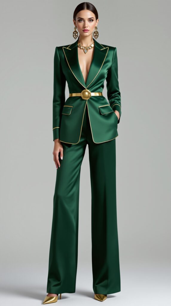 Elegant Green Suit Set