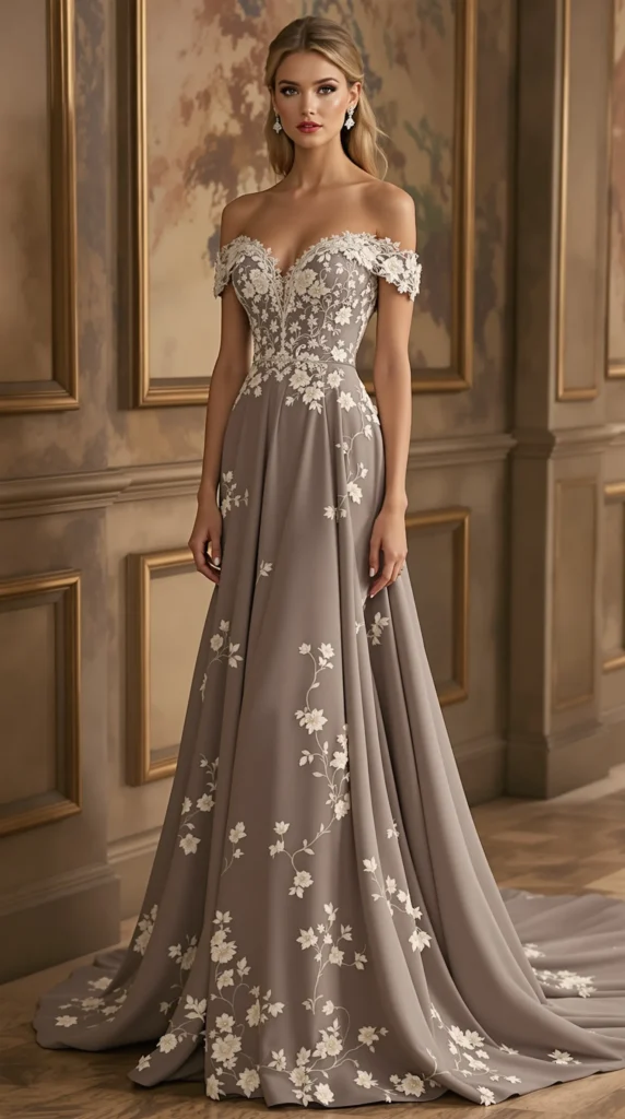 Golden Brown Regal Dress