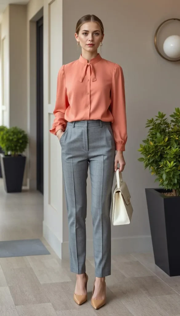 Coral Blouse