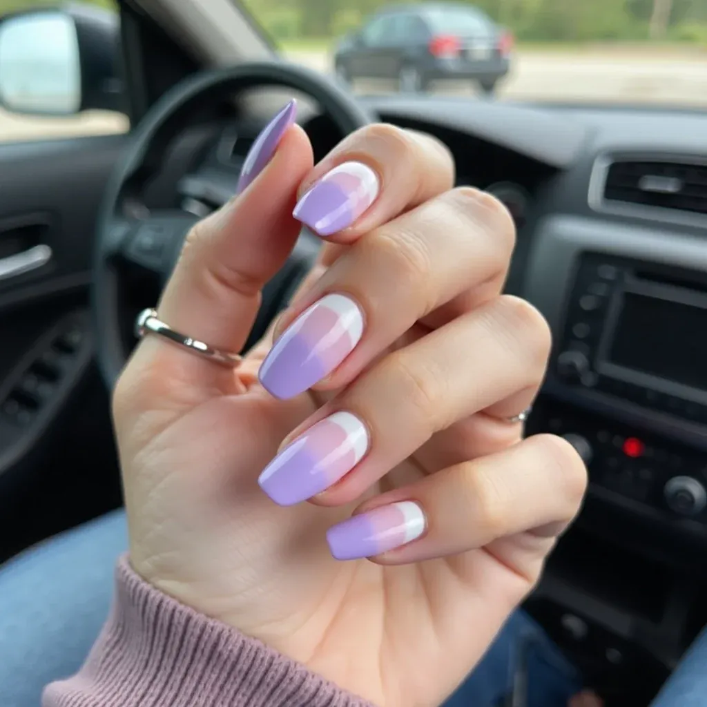 Light Purple Chrome Nails